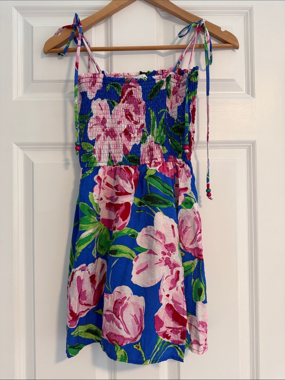 Sadie & Sage Blue Floral Smocked Romper